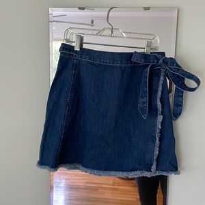 Madewell cute jean wrap skirt